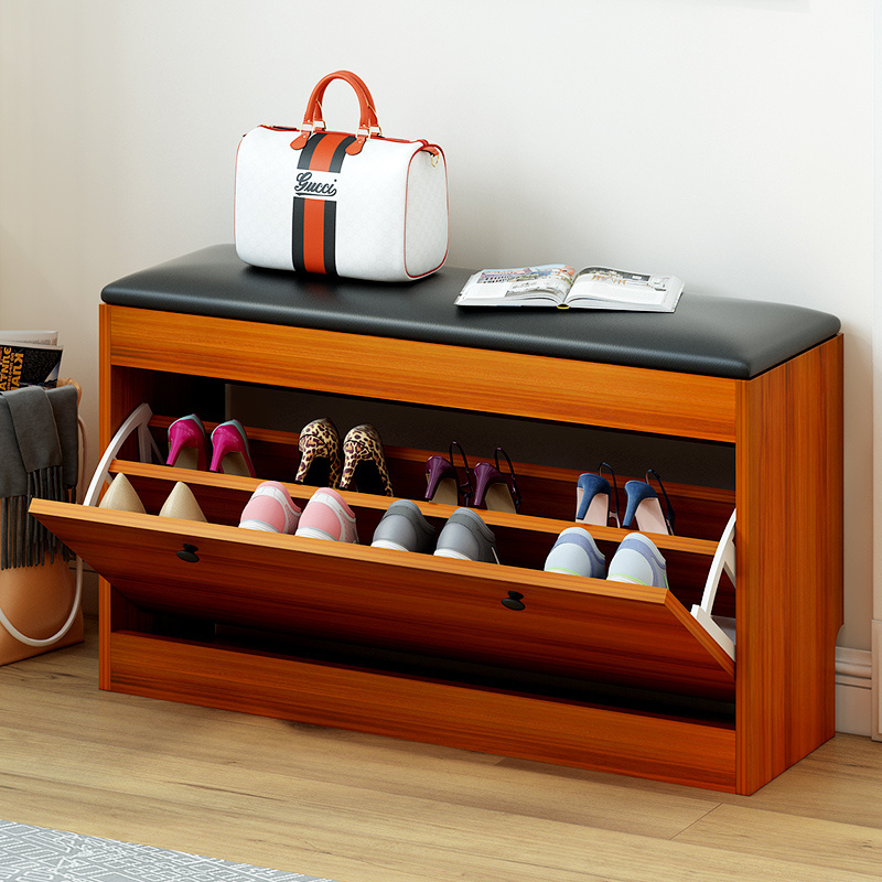 Modern style trending save space mdf shoe rack shelves wooden shoe rank cabinet