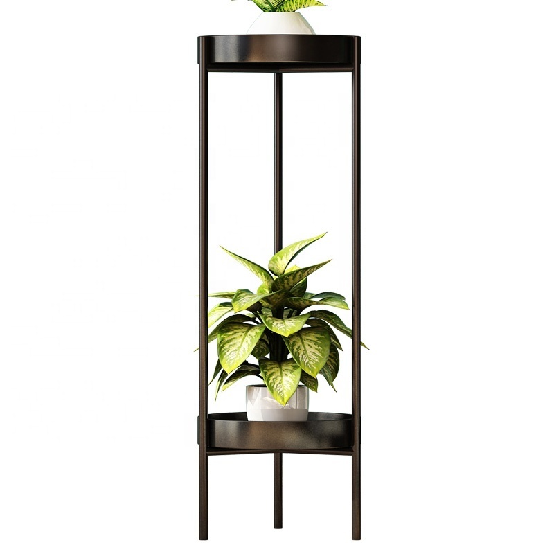 Modern Nordic Designs Iron Metal Gold Tall Flower Stand Floor Pot Plants Rack Plant Stand for Balcony Indoor Home Furniture