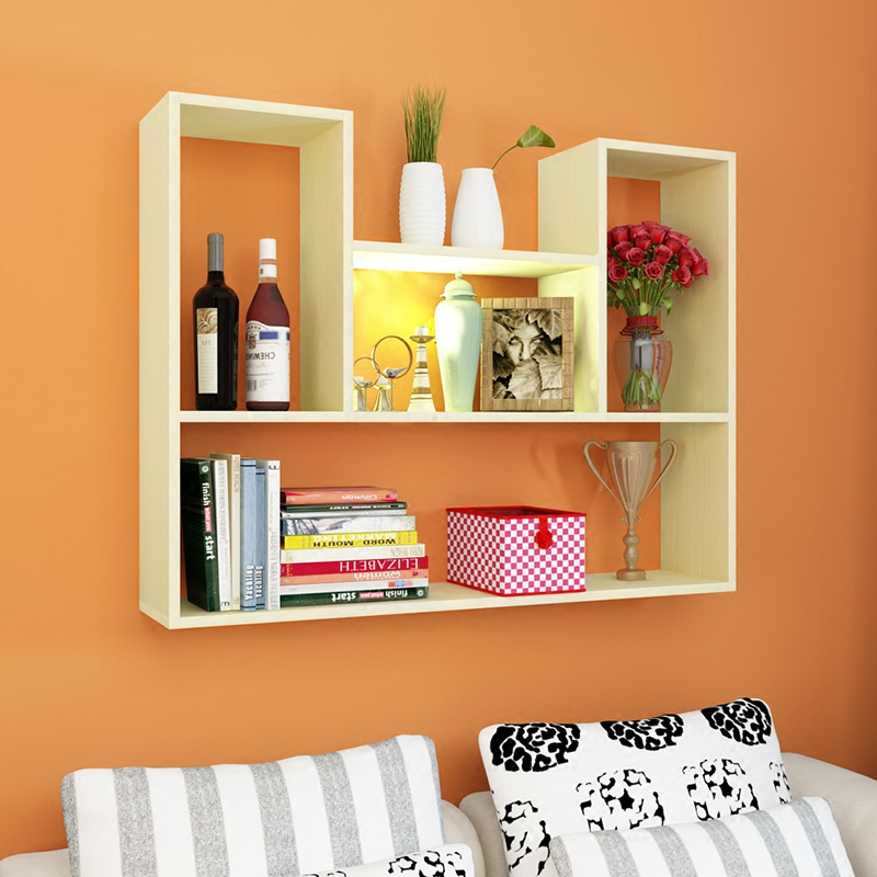 Hot selling Wooden home wall decoration, high quality wall decoration,Floating Wooden Wall Shelf