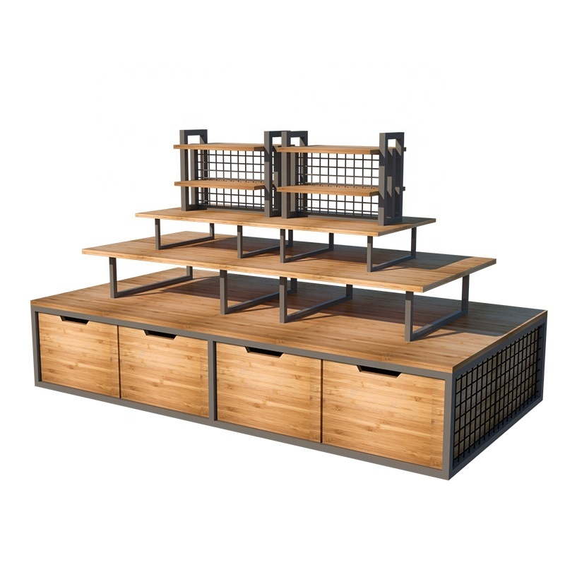 Manufacturer Free design Fast delivery Low MOQ Shelves Wood Supermarket OEM ODM Shelf For Supermarket