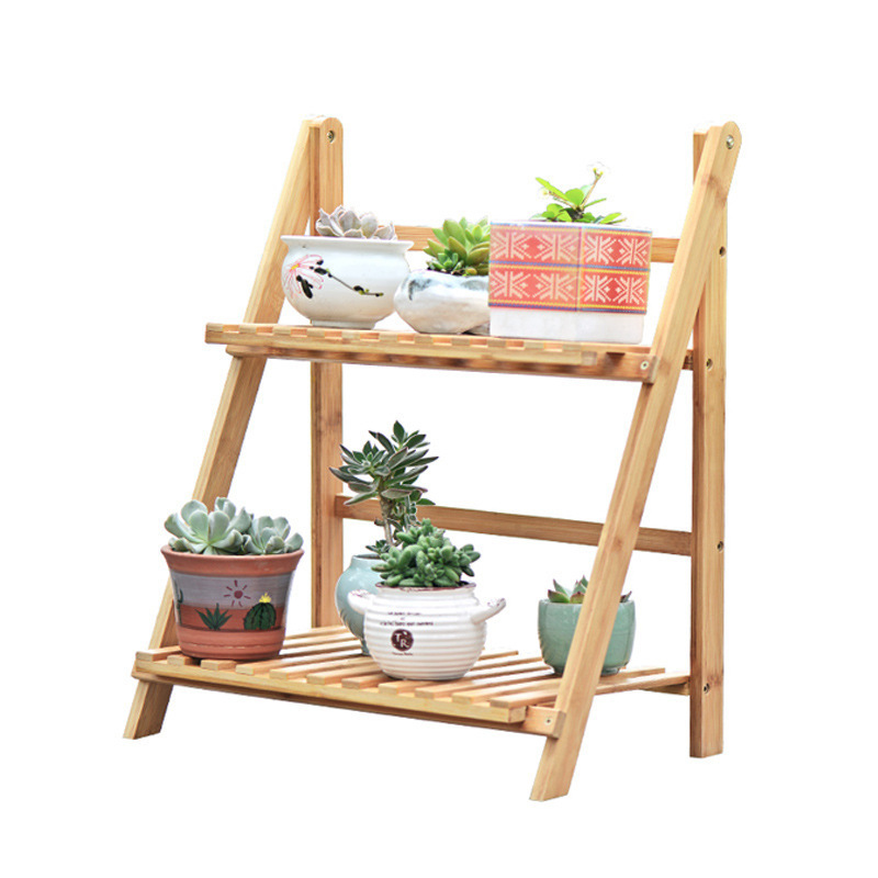 High Quality Garden wooden Plant Stands, Bamboo flower Display Rack, pot shelf