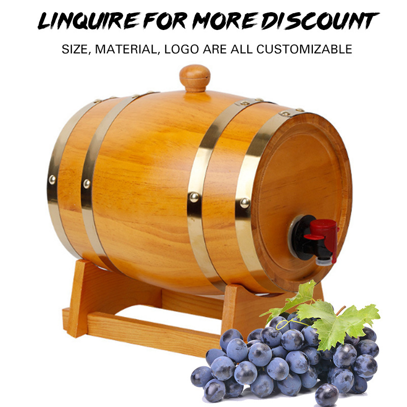 high quality wholesale wooden whiskey wine drum pail wooden oak barrels wine barrel