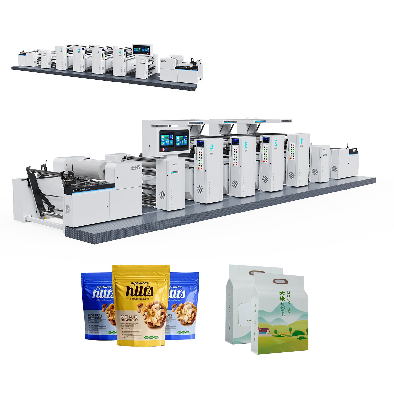 Automatic High Precision High Speed Easy To Operate 6 8 Color Plastic Bag Printing Machine