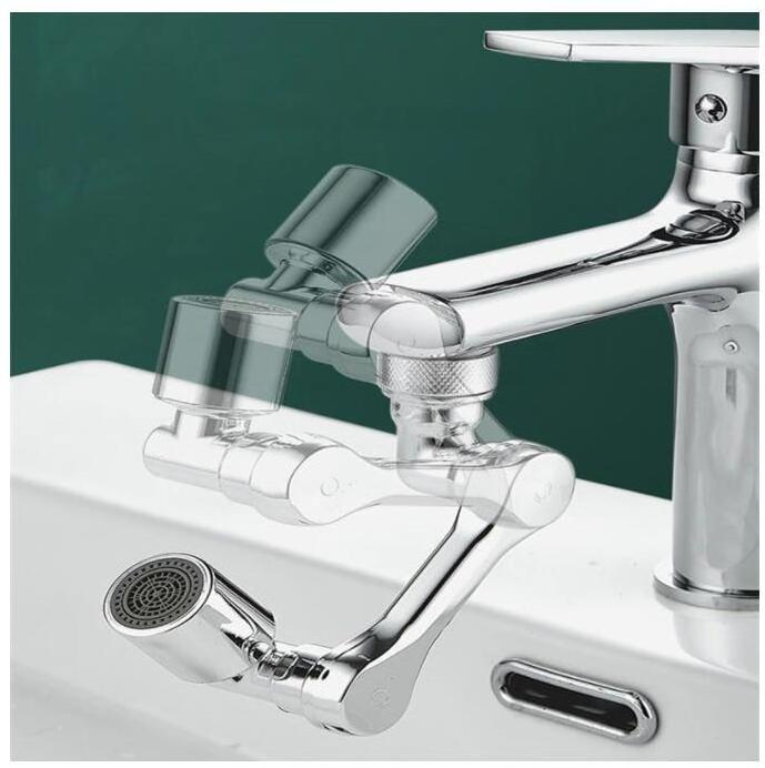 1440 Universal Rotation Faucet Sprayer Head Dual Effluent Washbasin Kitchen Robot Arm Extension Faucets Aerator Bubbler Nozzle