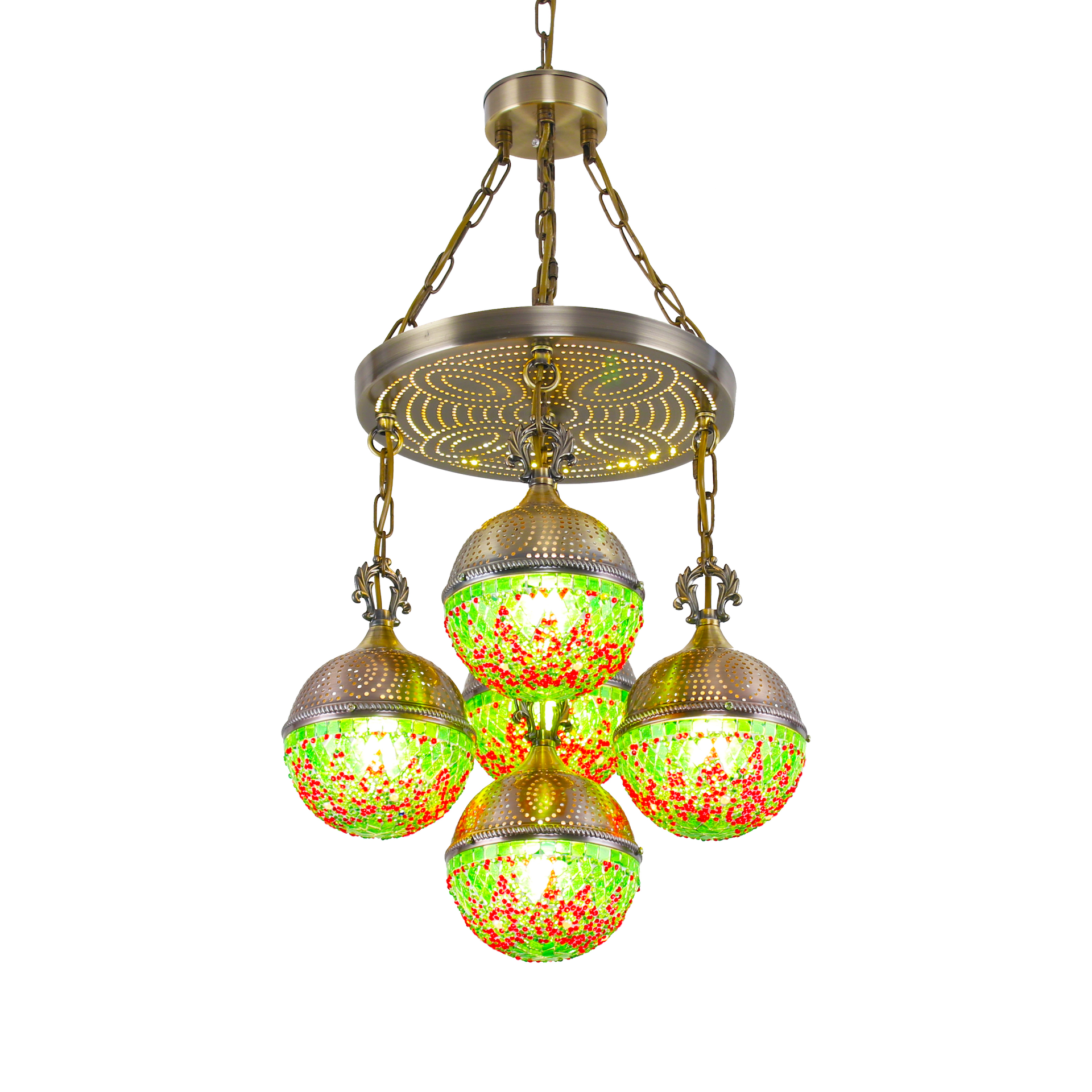 Turkish style  Bohemian style handmade mosaic stained glass chandelier