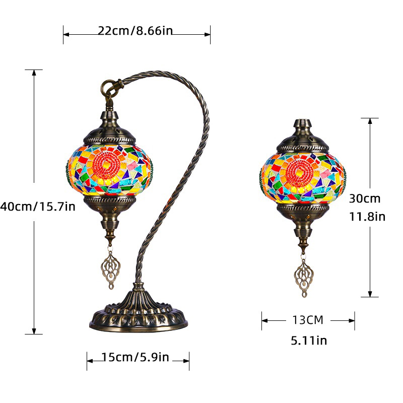 Turkish style Handmade Mosaic table lamp