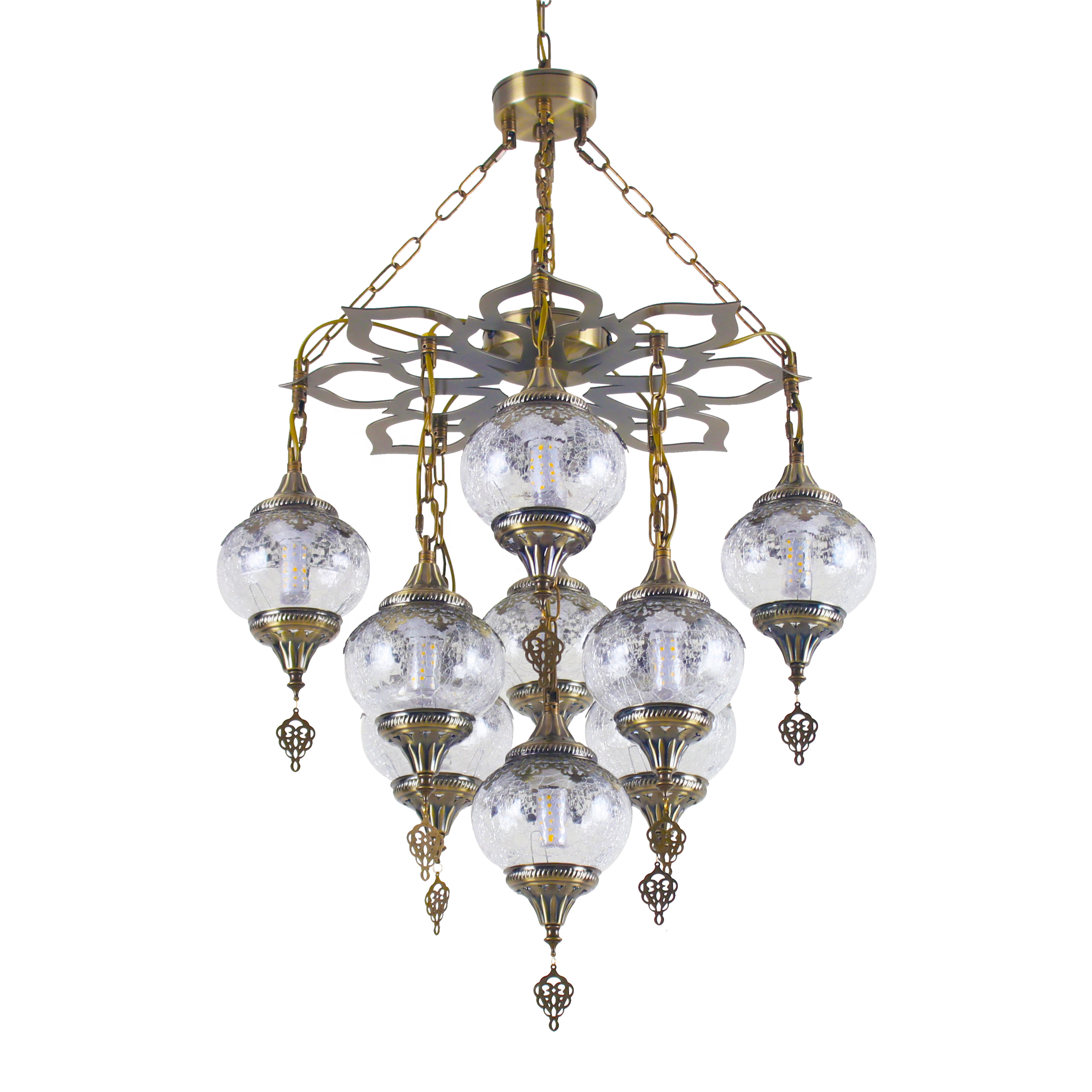 Bohemian style  moroccan  style cracked glass chandelier