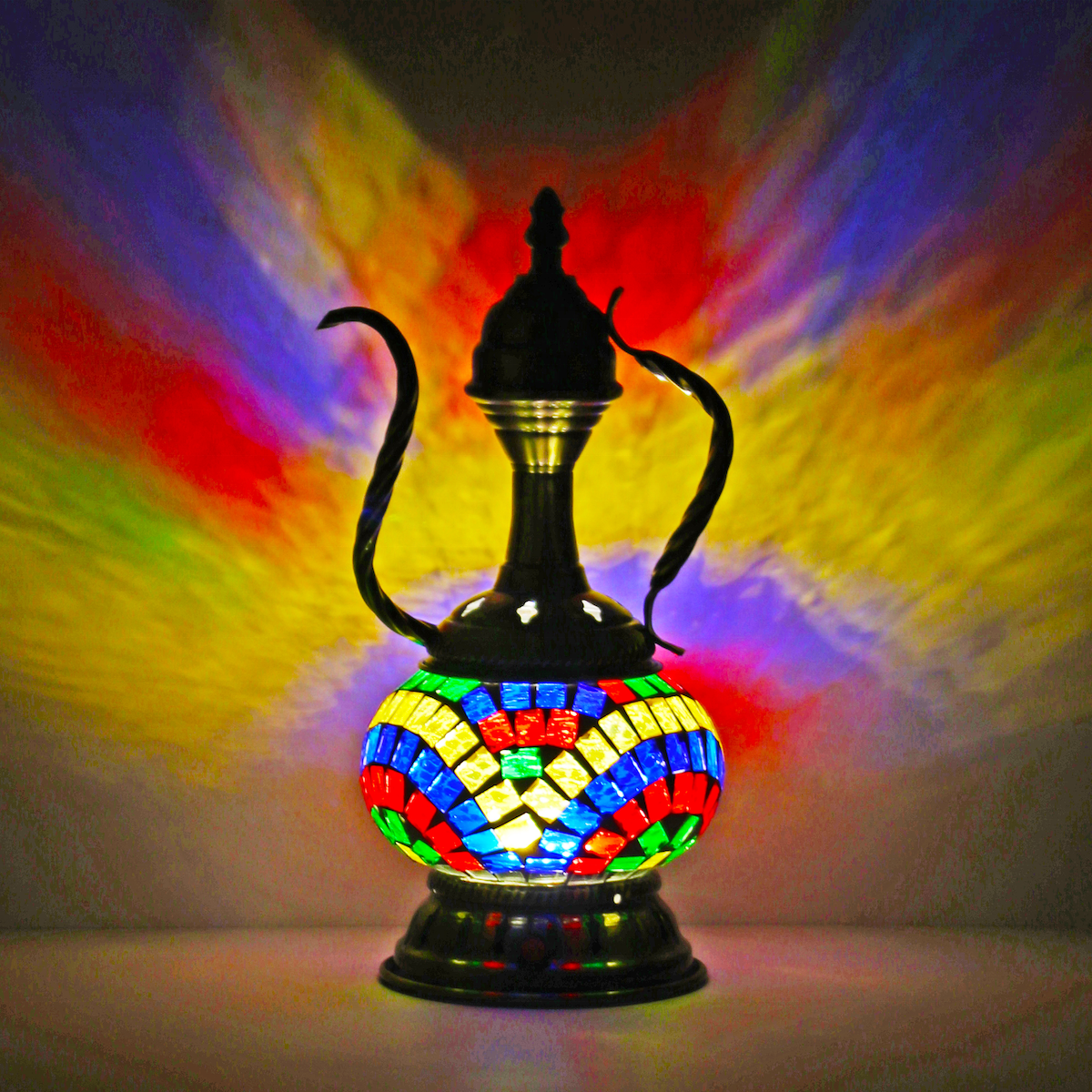 Zhelanpu  lighting Turkish Style Handmade Mosaic teapot DIY table Lamps for  home decoration