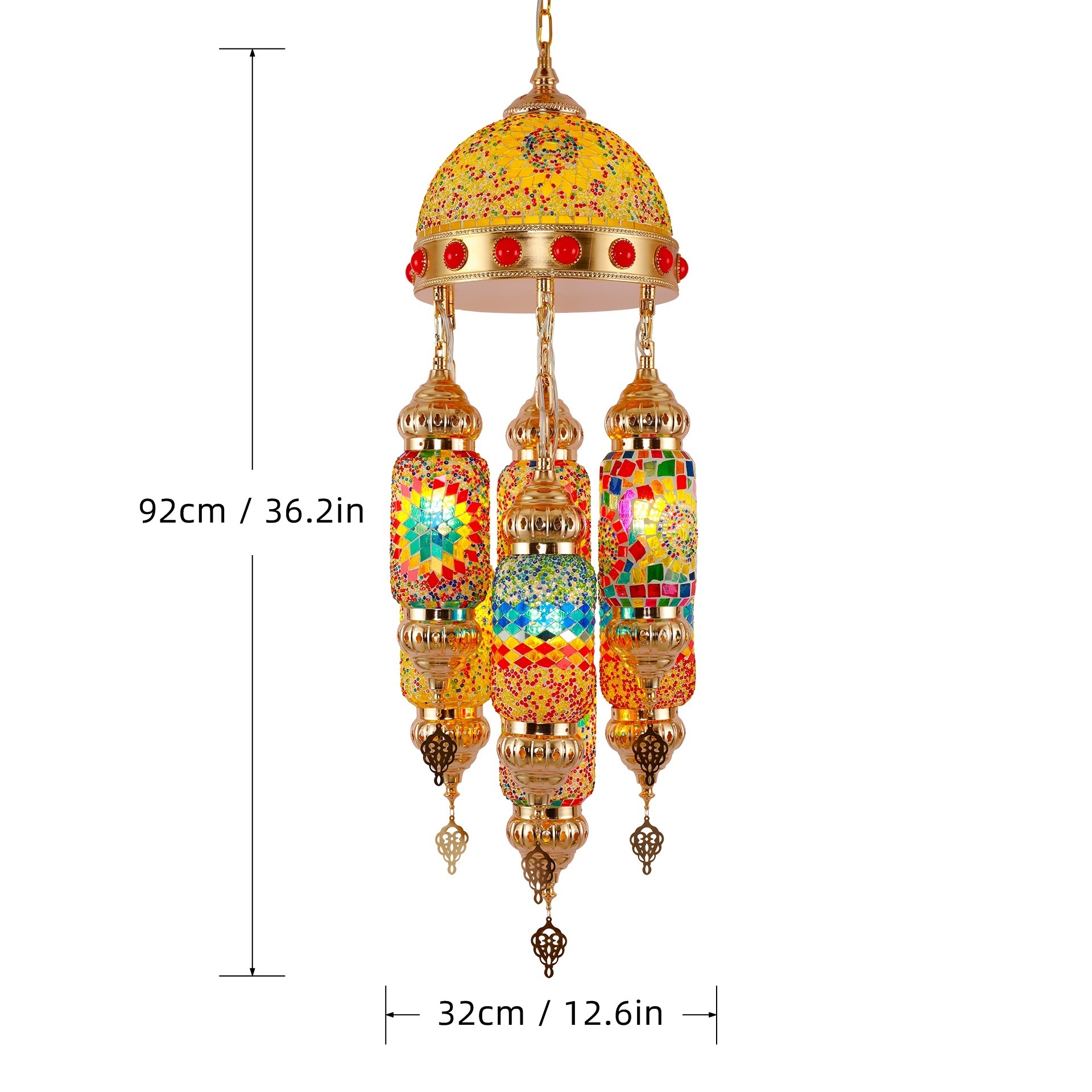 New design Turkish style Bohemian style  Handmade Mosaic customized  Chandelier