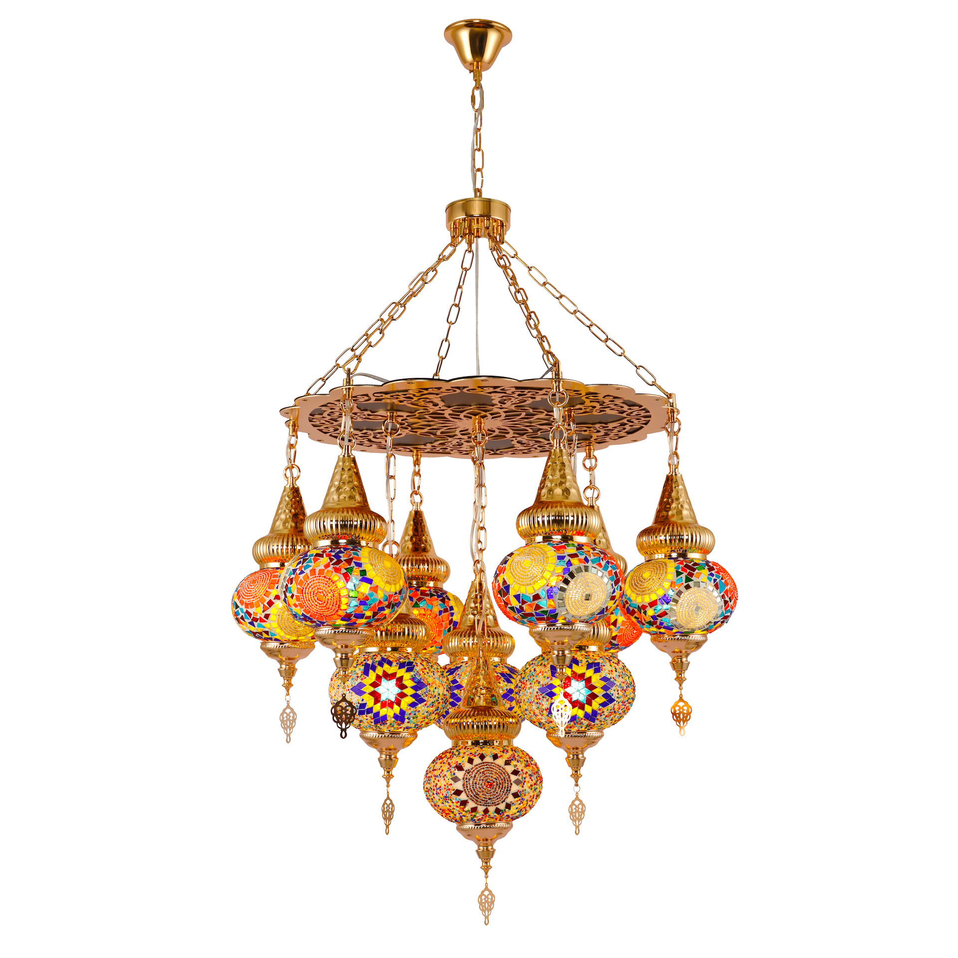 Zhelanpu  lighting Turkish style bohemian style  handmade mosaic chandelier for Hotel Living room Villa decoration