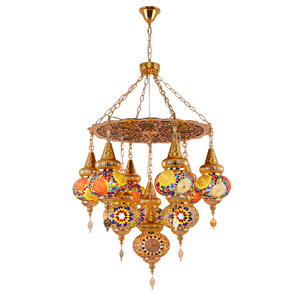 Zhelanpu  lighting Turkish style bohemian style  handmade mosaic chandelier for Hotel Living room Villa decoration