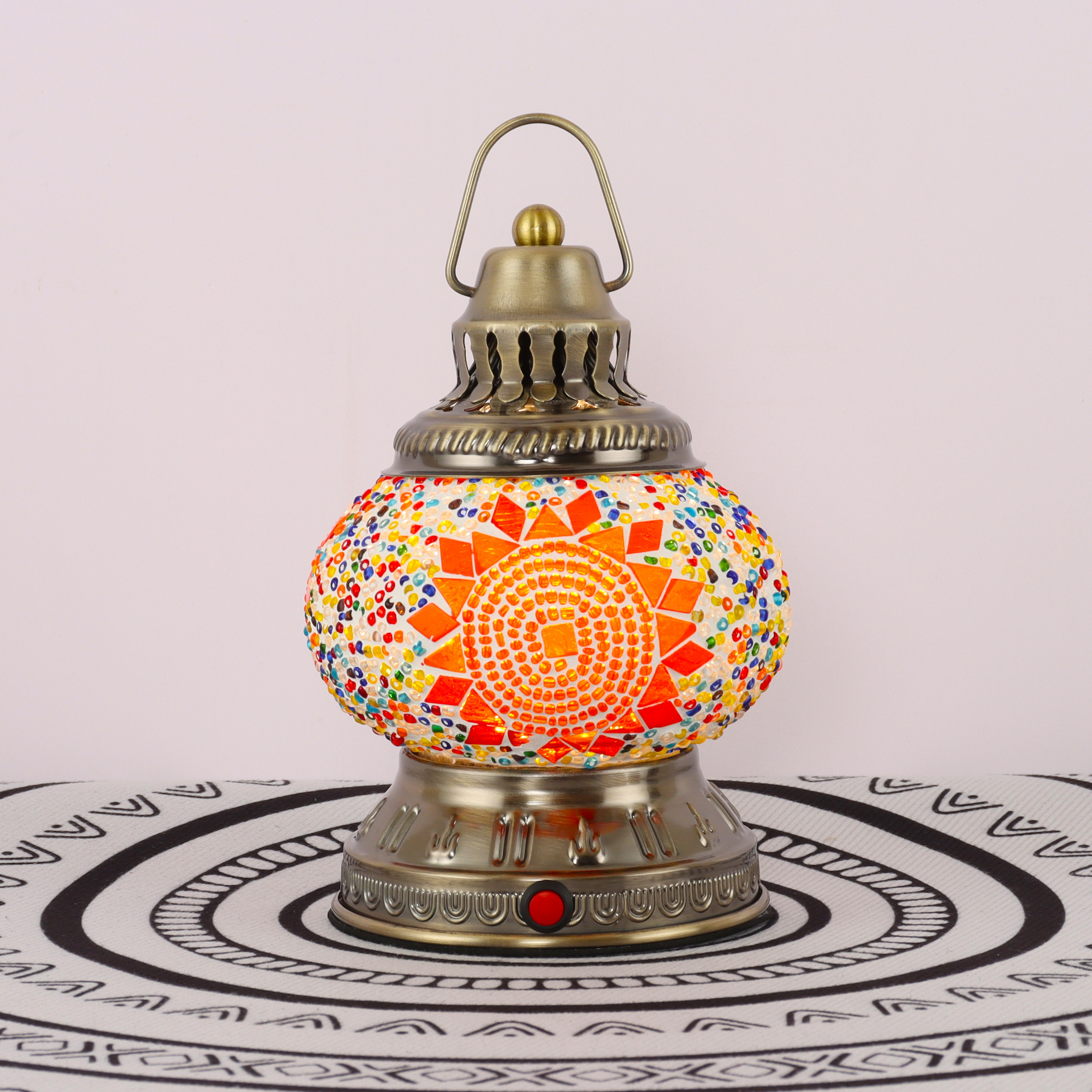 Syadi Lighting Turkish style Handmade DIY Mosaic battery -charged camping light  table lamp for  decoration