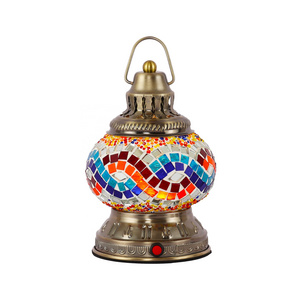 Syadi Lighting Turkish style Handmade DIY Mosaic battery -charged camping light  table lamp for  decoration