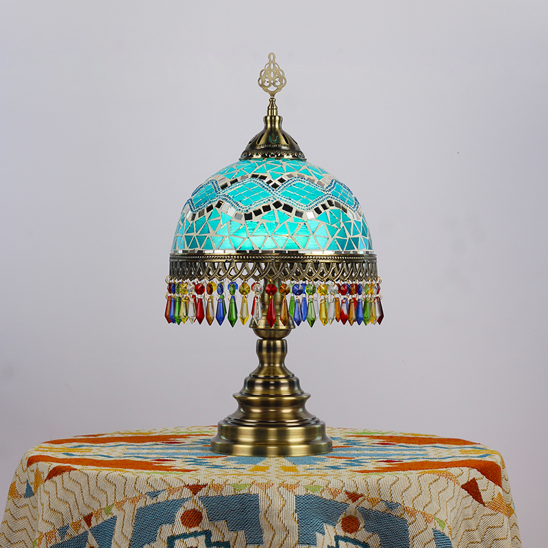 Turkish style  Morocco  Style Handmade Mosaic multicolor glass table lamp