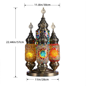 Syadi Lighting Castle Mosaic stained glass combination style table lamp