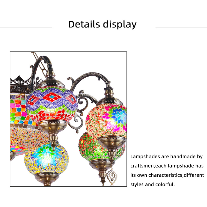 Turkish style Handmade Mosaic Chandelier