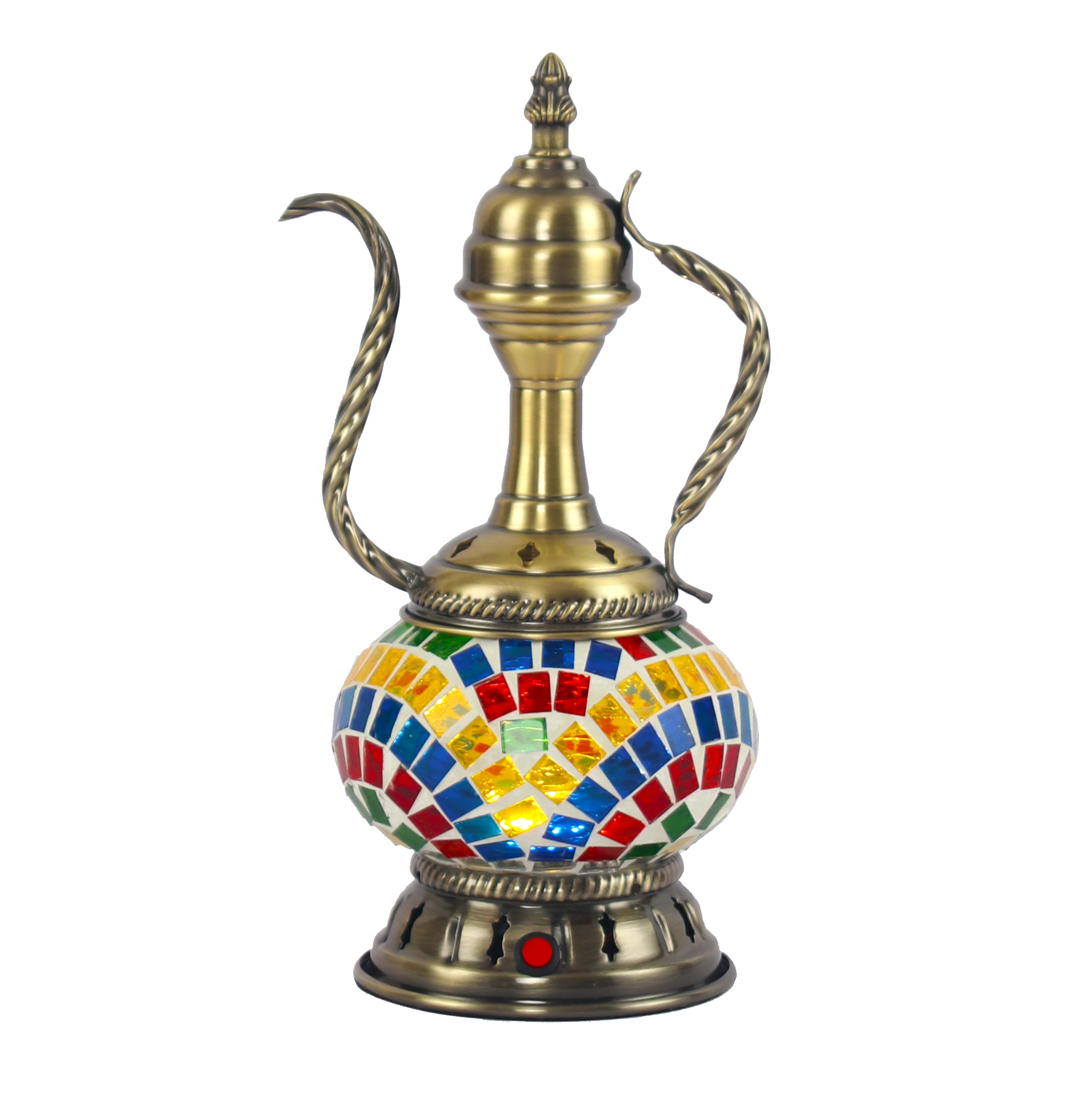 Zhelanpu  lighting Turkish Style Handmade Mosaic teapot DIY table Lamps for  home decoration