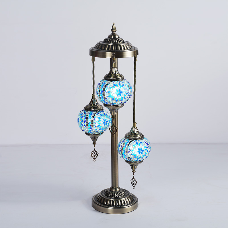 Turkish style Handmade Mosaic 3-heads Floor Lamp