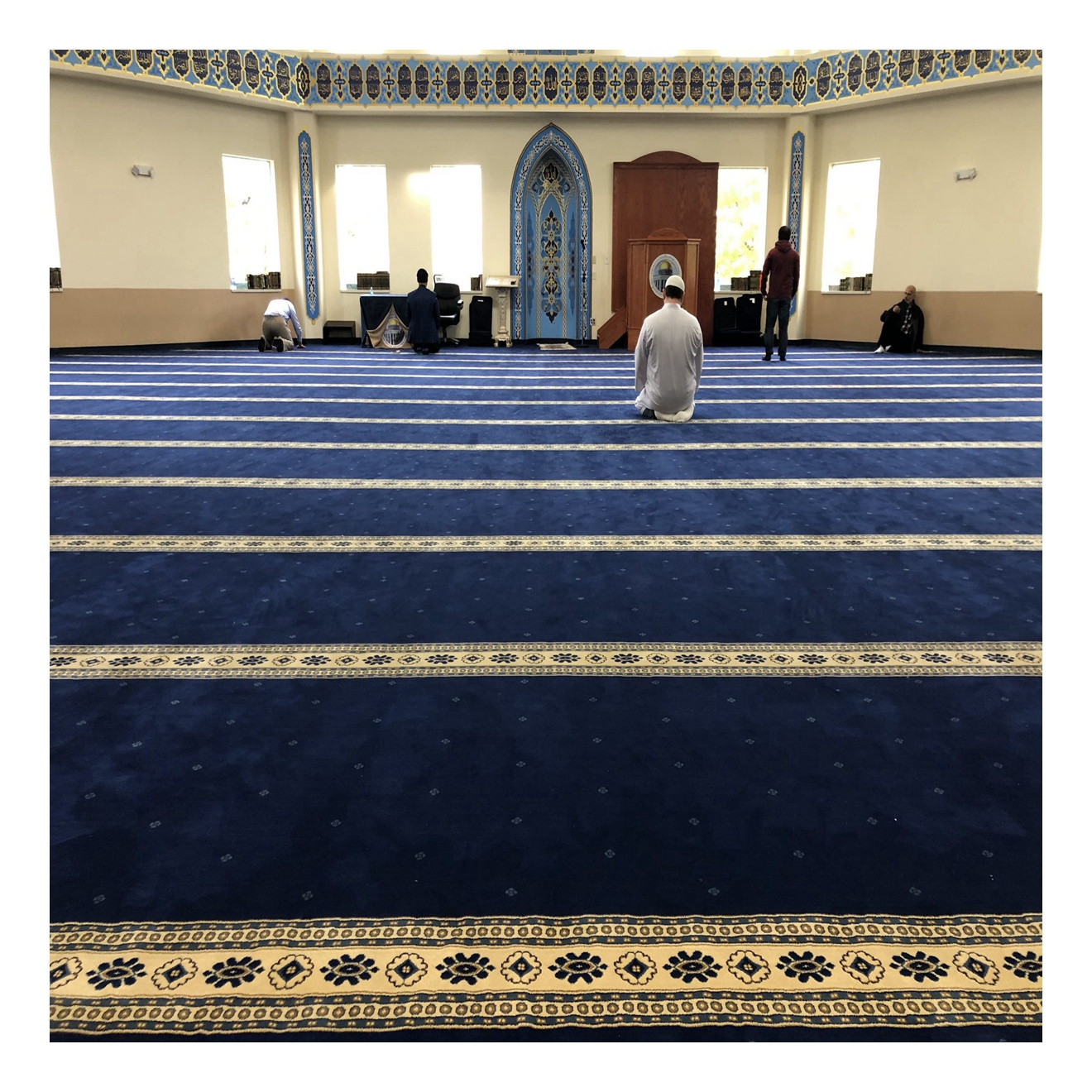 Factory carpet turkey hot sell sejadah custom carpet for mosque washable praye  mosque carpet