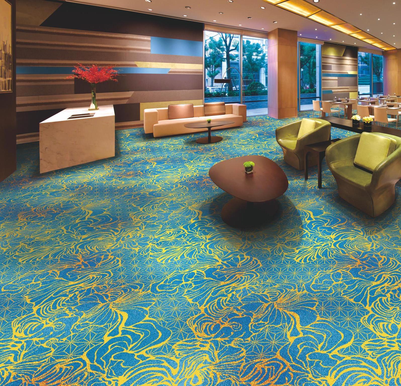 Wall To Wall Hotel Carpet For Banquet Hallway And Room 80% Wool And 20% Nylon High Quality Axminster Carpet