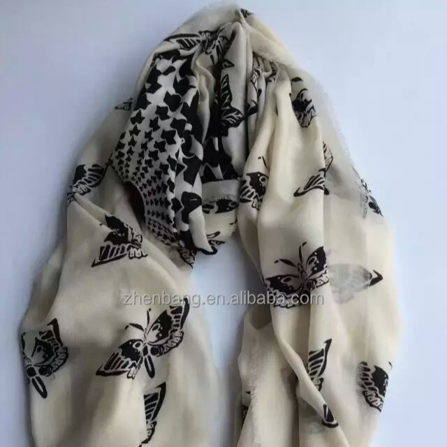 Factory Direct Custom Design Soft and Smooth Print 100% Cotton Scarf