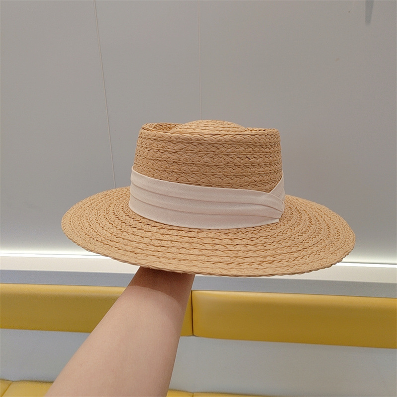 Hat White Top Little New Panama 100% Bride Open Bamboo Beer Base Girls with Collection Bucket Classic Oriental Luffy Straw Hat