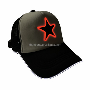 Glowing Cap New El Luminous Cap Logoled Duck Tongue Hat Bar Bouncing Catwalk Hat With Led Light