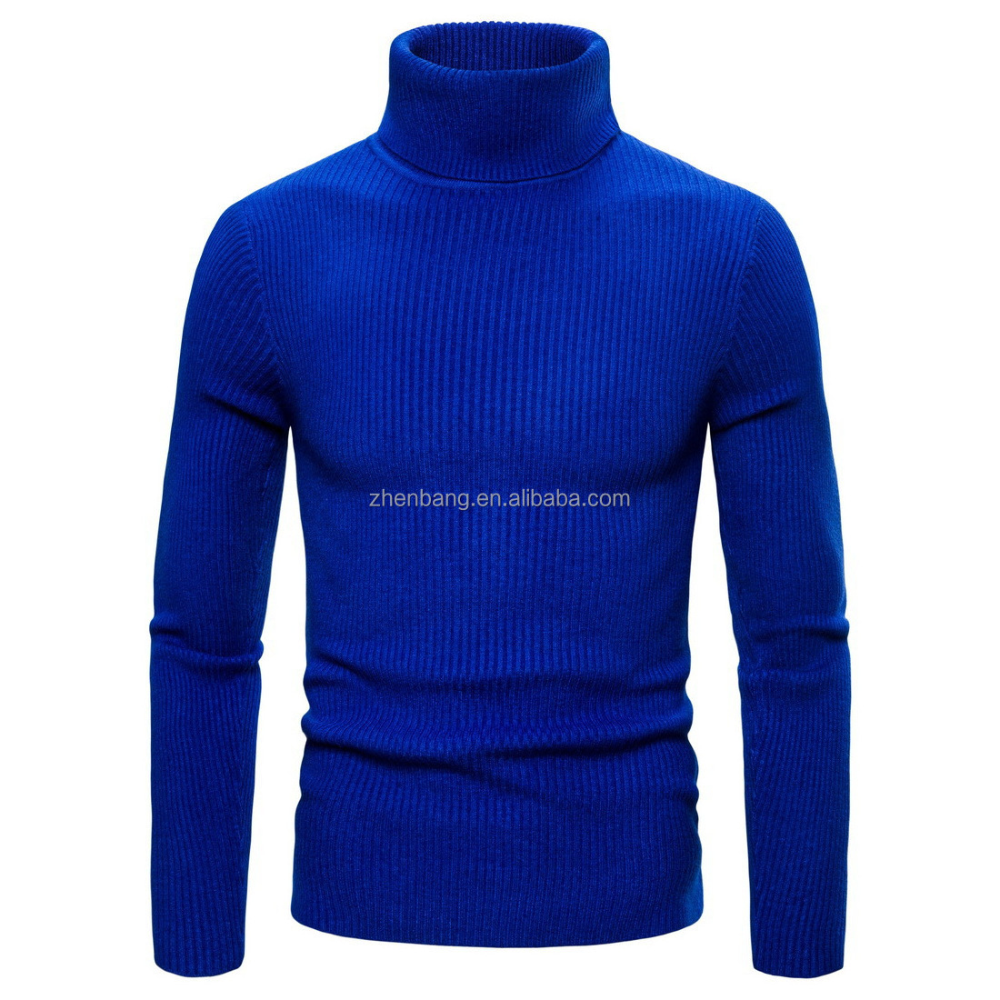 Sweaters Wholesale OEM Winter Mens Slim Comfortably Knitted Embroidered Long Sleeve Black Turtleneck Woolen Sweaters For Men