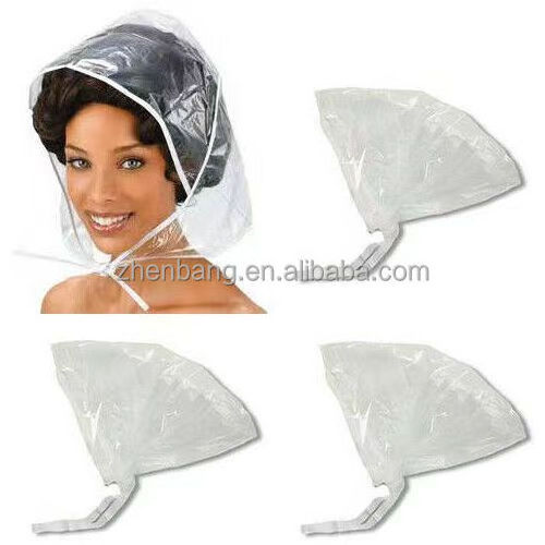 Plastic Rain Bonnet Rain Hood Hats Strong Vinyl Waterproof Bath Hat