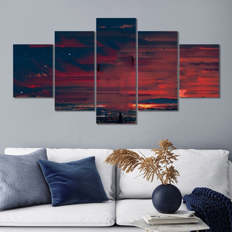 Customized oil painting 1-5 Piece HD Picture Print Custom Made Photo Canvas Paintings Artwork Wall Picture Home Decor Wall Art