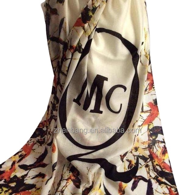 Factory Direct Custom Design Soft and Smooth Print 100% Cotton Scarf