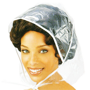 Plastic Rain Bonnet Rain Hood Hats Strong Vinyl Waterproof Bath Hat