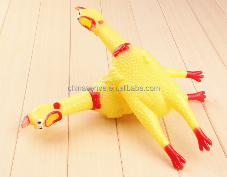 30cm 17cm 41cm Custom Screaming Chicken TPR Bite Resistant Chew Squeaky Pet Rubber Chicken Dog Toy