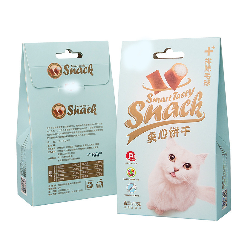 Pet snacks Filled cake cat cookies for baby molars All cat breed small pack box