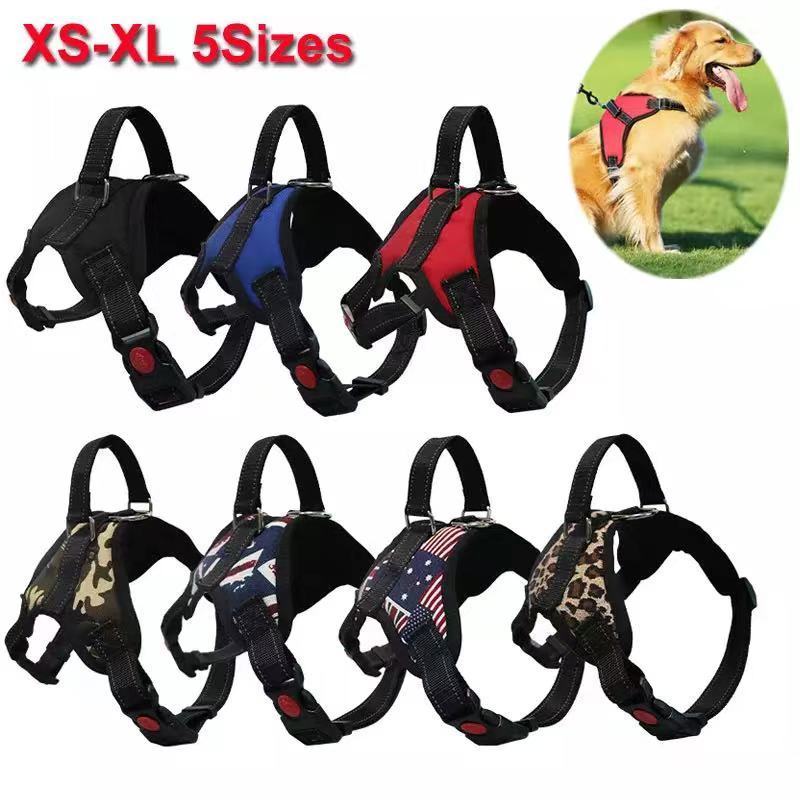 Reflective Pet Dog Harness Durable and Adjustable Chest Vest Leash for Small Medium Big Dogs Cats Walking Harnesses Accessories