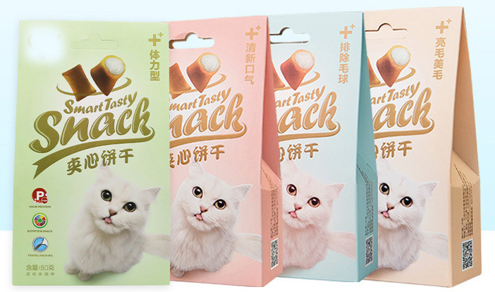 Pet snacks Filled cake cat cookies for baby molars All cat breed small pack box