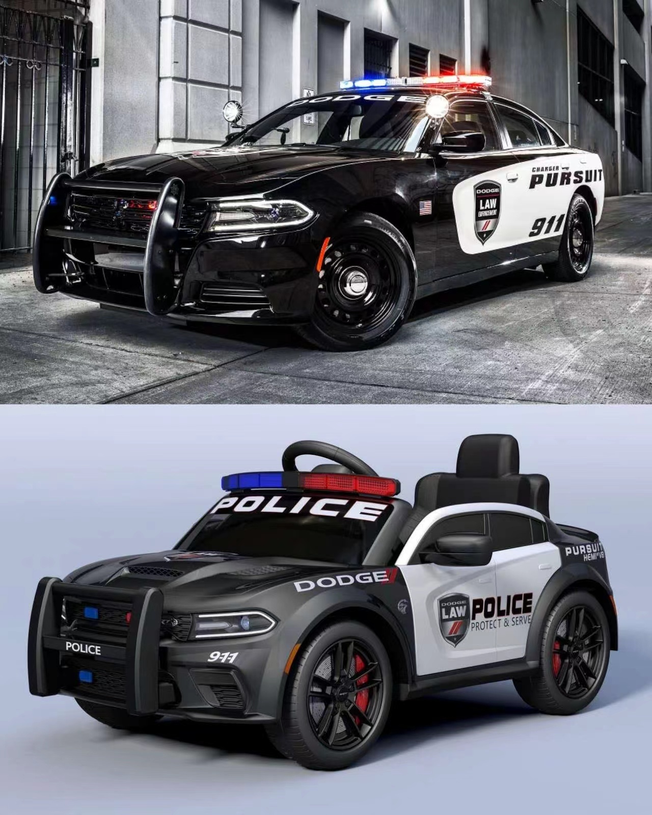 Dodge electric Police Ride On Cars For Kids To Drive With Remote Control ride on car