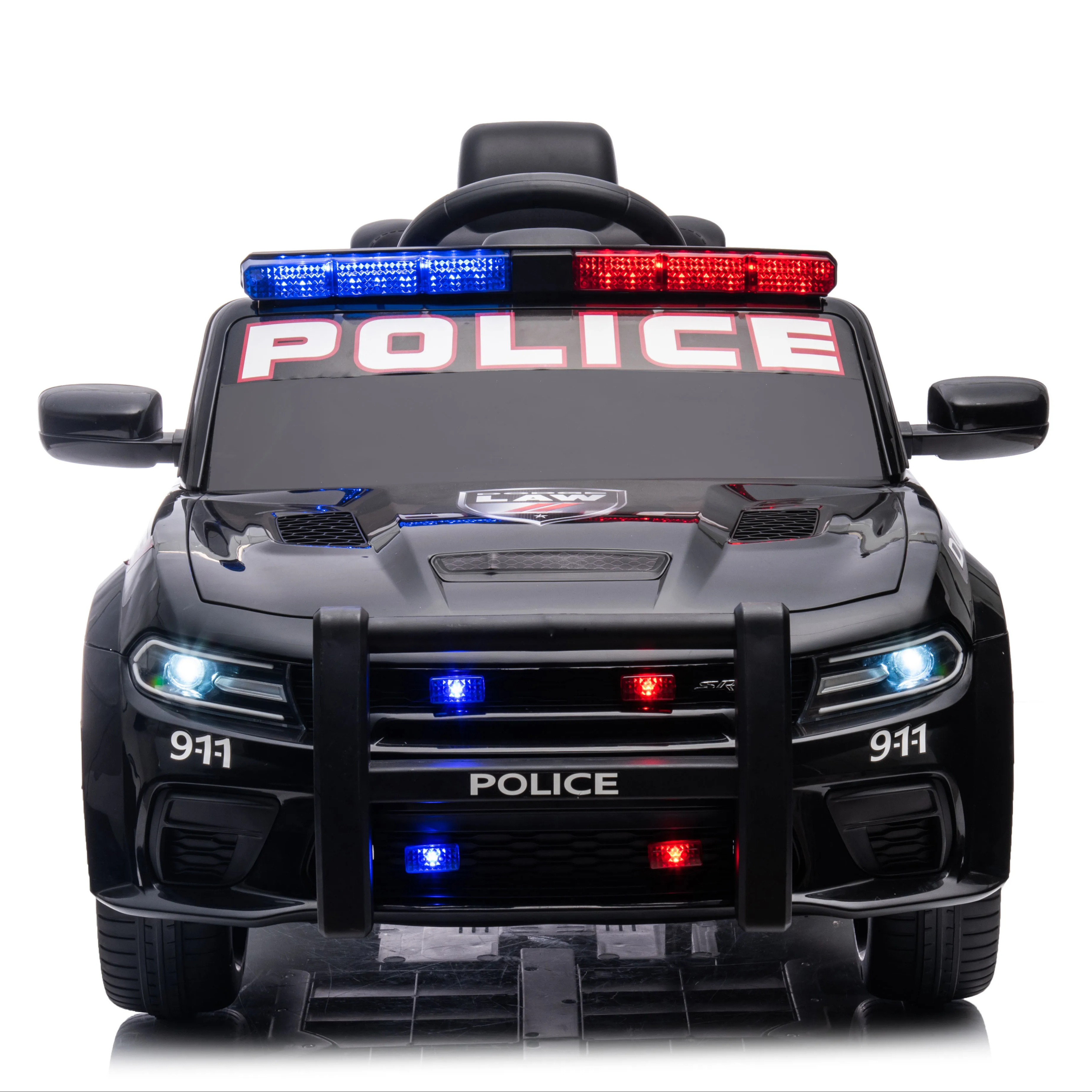 CE Dodge Police Car Ride on 12V  electric cars for kids  Ride on Toys Car with Remote Control Siren