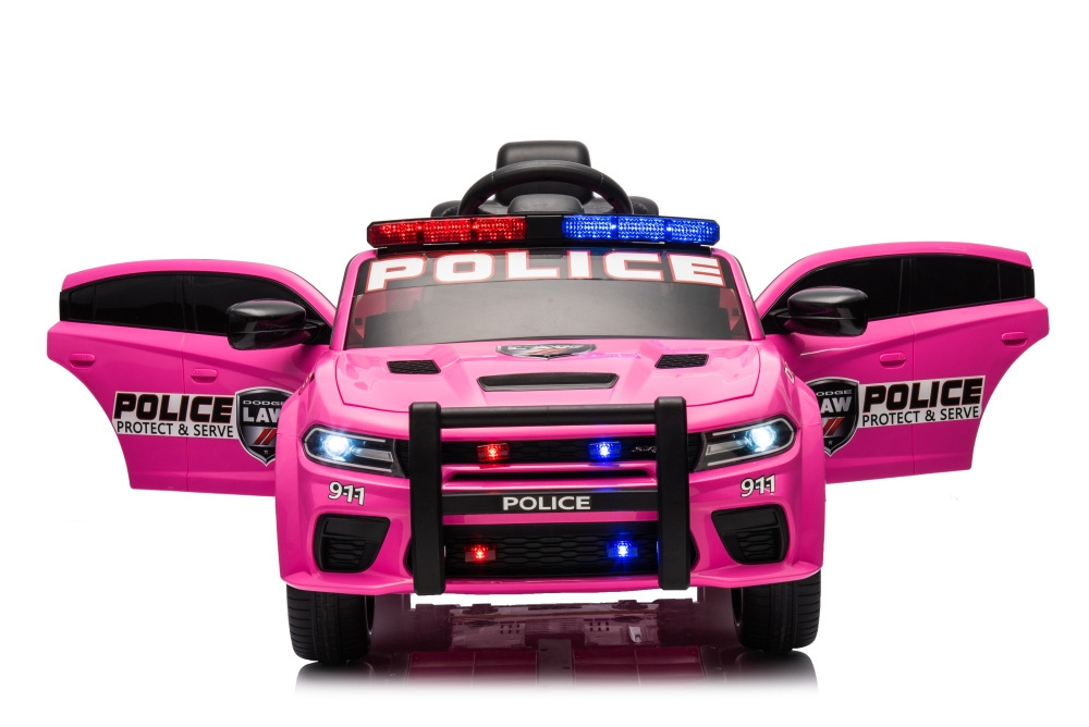 Cheap price Ride 12v Battery Operated police car kids ride on car with police siren light Dodge hellcat cop car global license