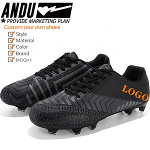 Wholesale Football Shoes for Men High Top Quality TF Spikes Football Athletic Shoes Soccer Shoes Breathable Football Boots Man