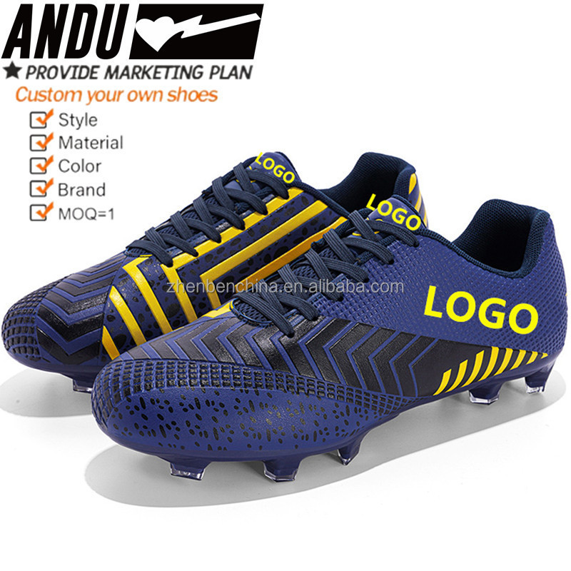 Wholesale Football Shoes for Men High Top Quality TF Spikes Football Athletic Shoes Soccer Shoes Breathable Football Boots Man