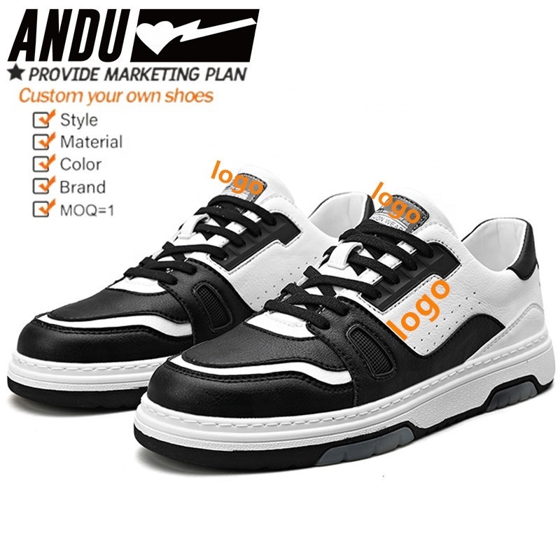 Shoes Manufacturers Original Custom Logo Genuine Leather Low Sneakers Design Skateboard Men Shoes OEM Walking Style Shoe