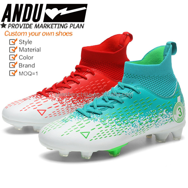 Size 15 Soccer Shoes Man Kids High Ankle Football Boots Custom Football Shoes for Men Athletic Shoes Professional Man's Cleats