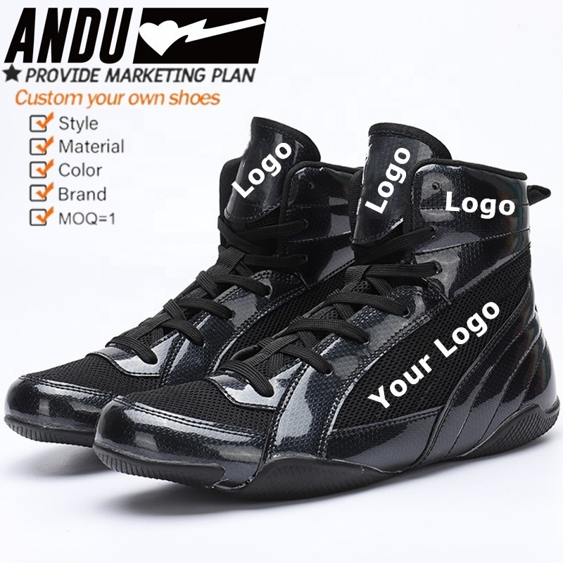 Custom Manufacturer Professional Boxing Shoes Training Make Your Own Boxing Wrestling Shoes For Men Boxing Boots