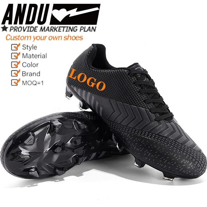 Wholesale Football Shoes for Men High Top Quality TF Spikes Football Athletic Shoes Soccer Shoes Breathable Football Boots Man