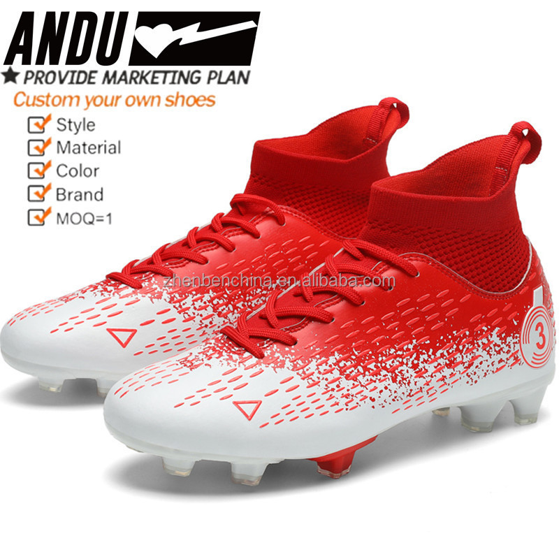 Size 15 Soccer Shoes Man Kids High Ankle Football Boots Custom Football Shoes for Men Athletic Shoes Professional Man's Cleats