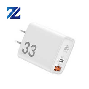 NEW PD 33W QC 3.0 Quick Charging Adapter USB C Type C Fast Travel US EU UK Plug Charger Laptop Tablet Phone Earphone Made ABS