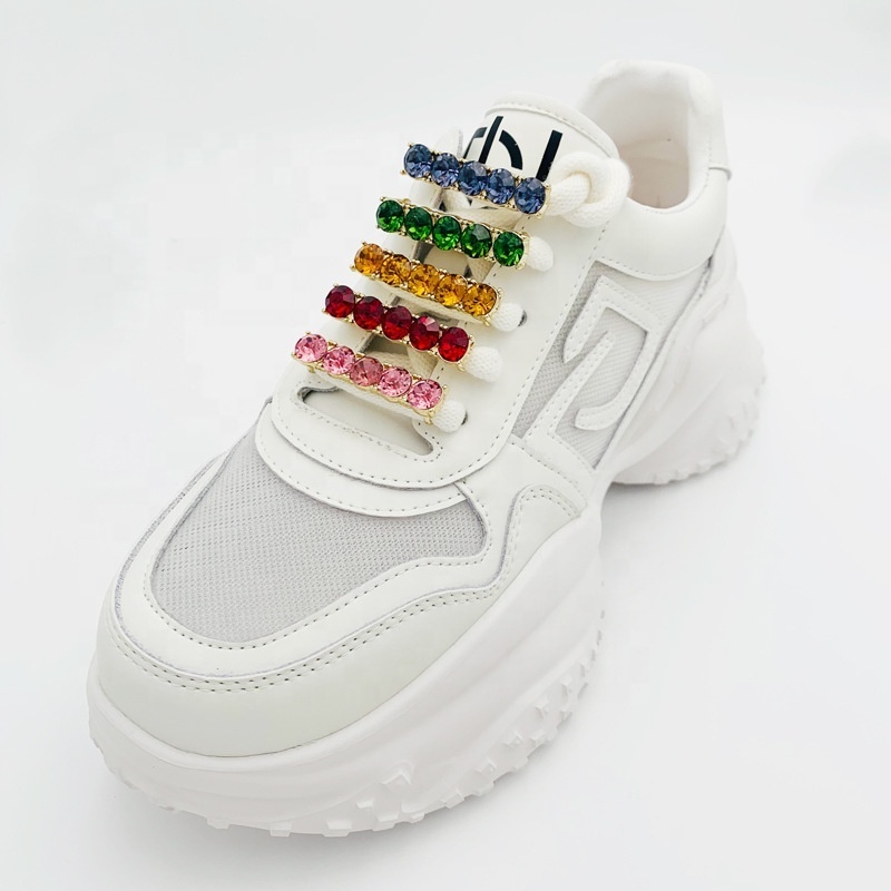 Cheap Price Different Designs Shoe Laces Jewelry Alloy And Rhinestone Sneaker Shoelace Charms Metal Tags