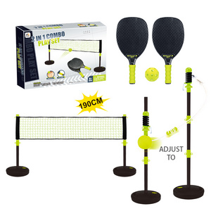 2 In 1 Kids Pickleball Net Set & Pickleball Training stand Sport Game Set Custom Pickleball Paddle