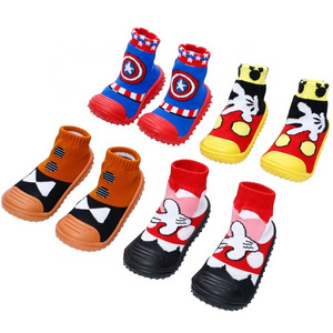 wholesale assorted styles knitted rubber sole baby shoe socks